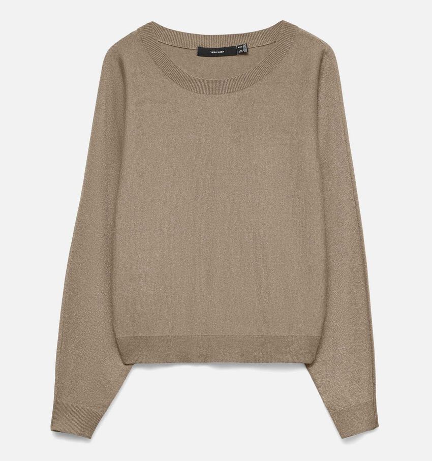 Vero Moda Happy Glitter Batwing Beige Trui