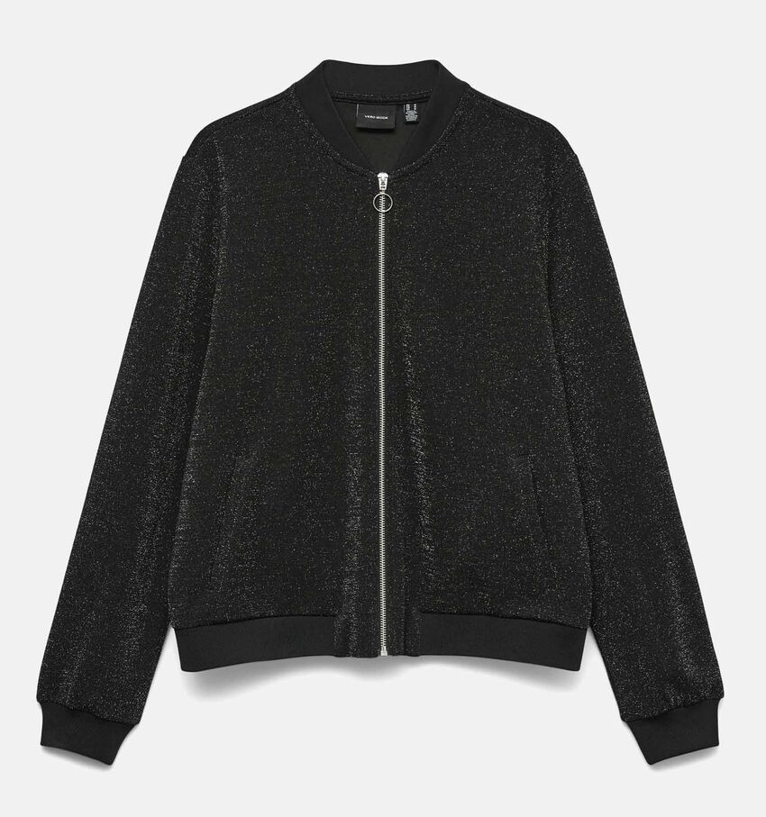 Vero Moda Berlin Coco Glitter Zwarte Bomberjas