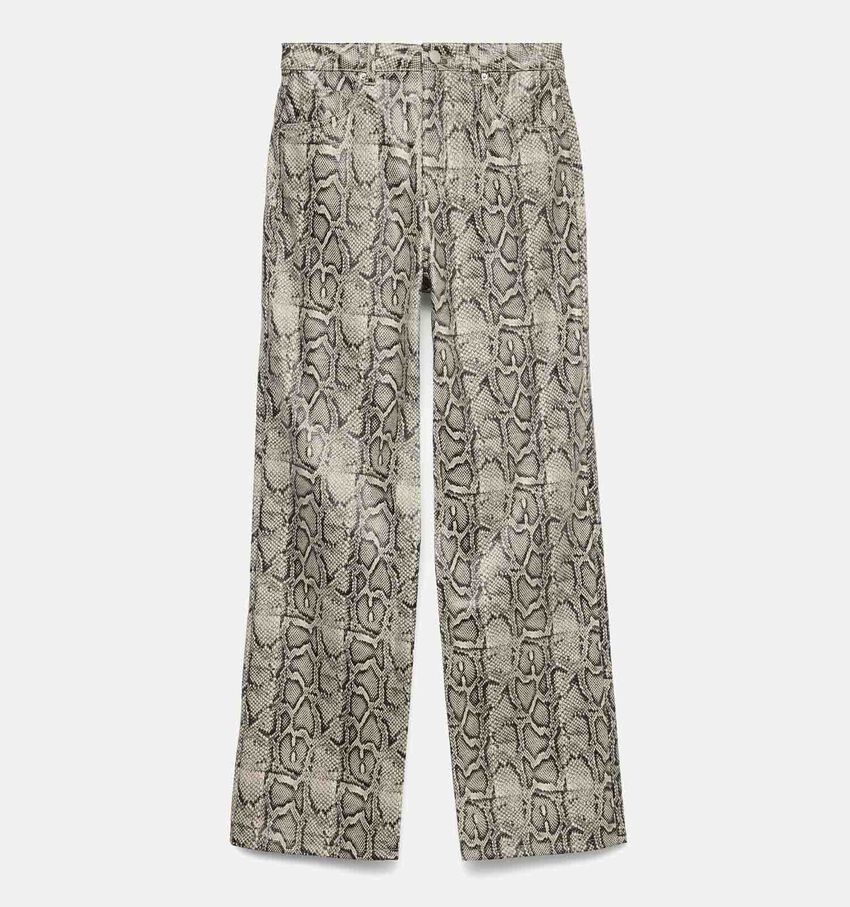 Vero Moda Tessa Snake Pantalon L32 en Beige
