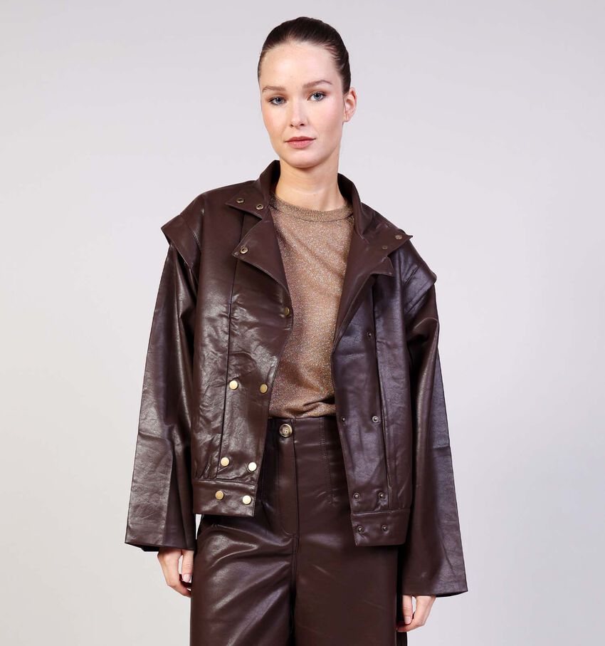 Orfeo Jesse Faux Leather Bruine Jas