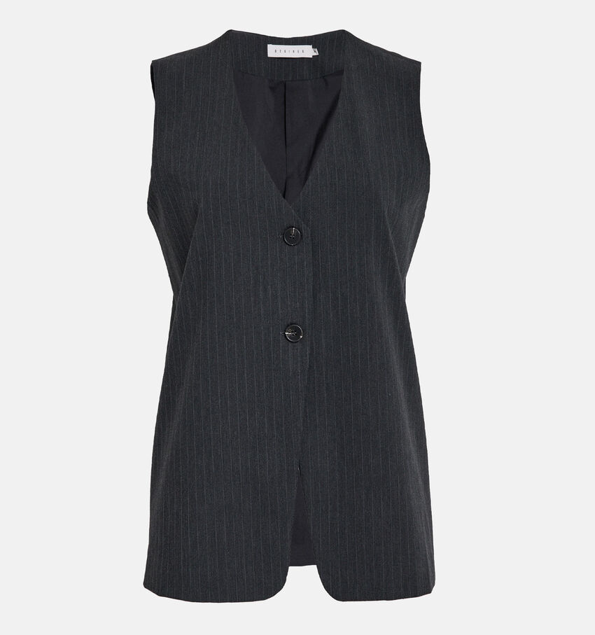 Desires Laina Zwarte Mouwloze Blazer