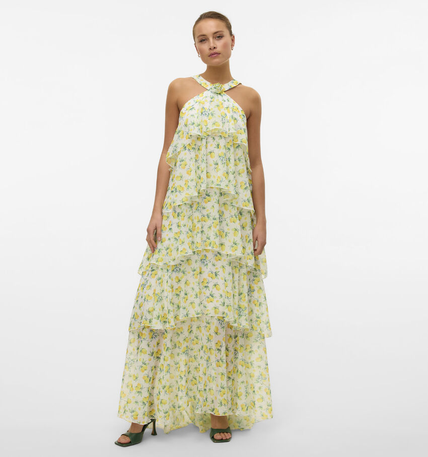 Vero Moda Maxi Dress Wit met Bloemenmotief