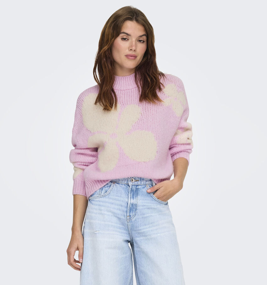 JDY Kilian Flower Roze Trui