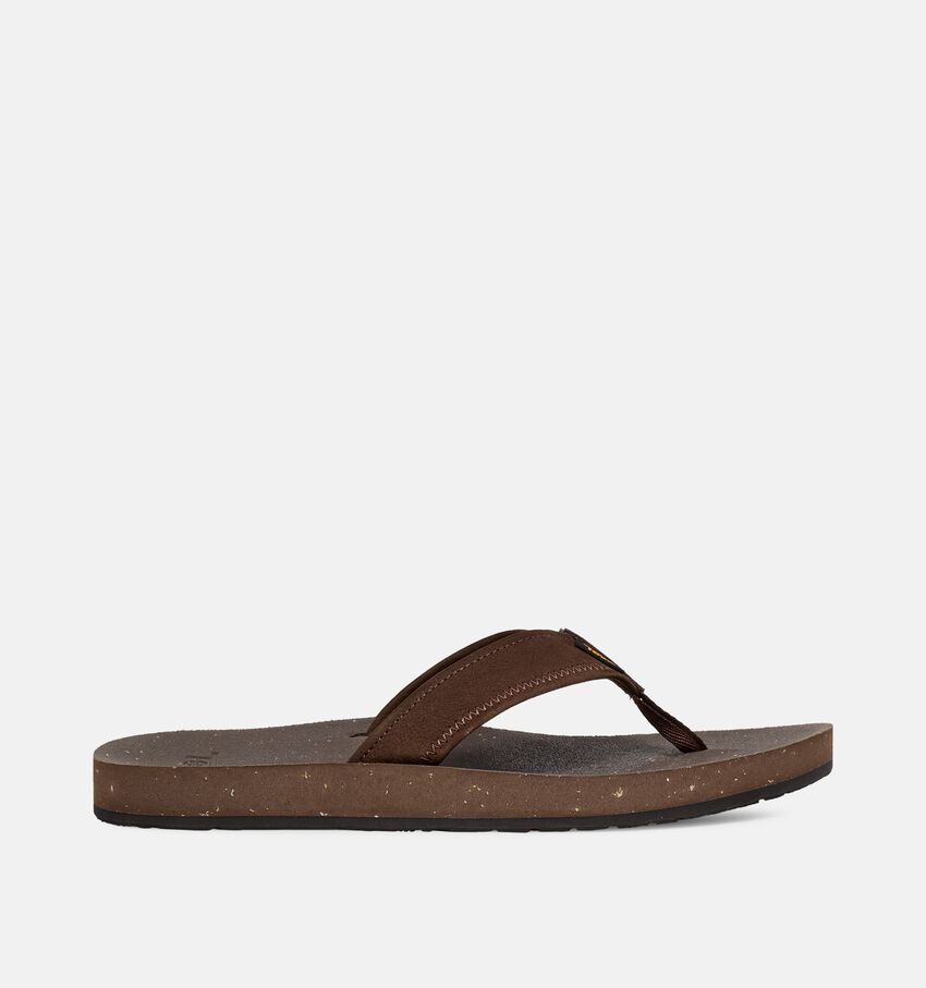 Teva Reflip Leather Bruine Teenslippers