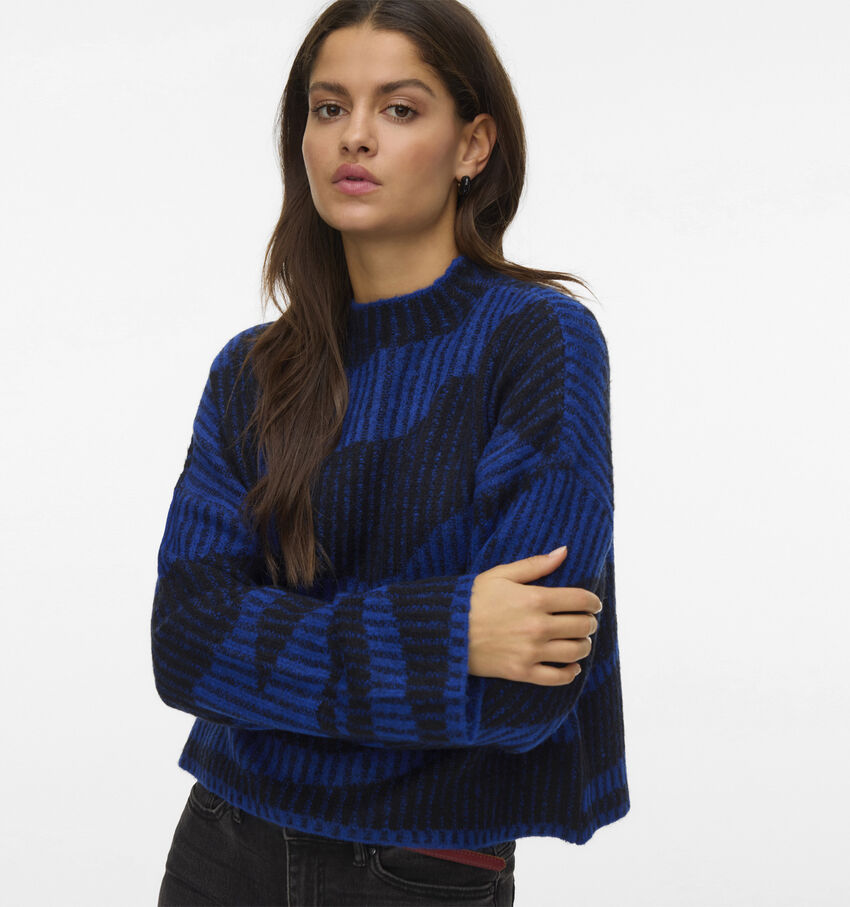 Vero Moda Scorpio Pull en Bleu/Noir