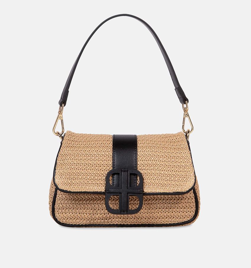 *Laurent David Céline Sac bandoulière Raphia en Beige