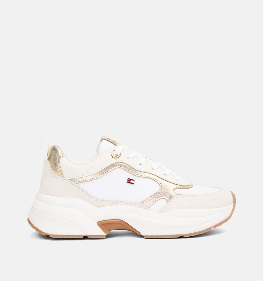 Tommy Hilfiger TH Chunky Runner Metallic Gouden Veterschoenen