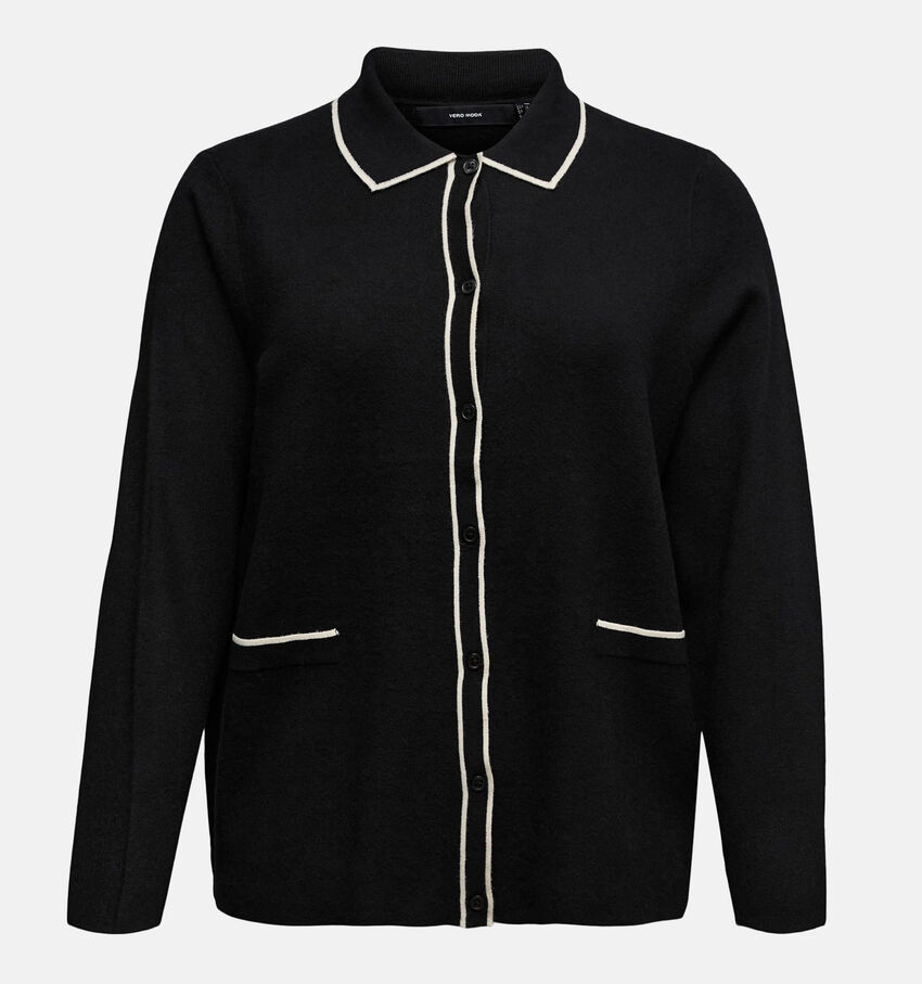 Vero Moda Curve Gold Poloneck Gilet en Noir