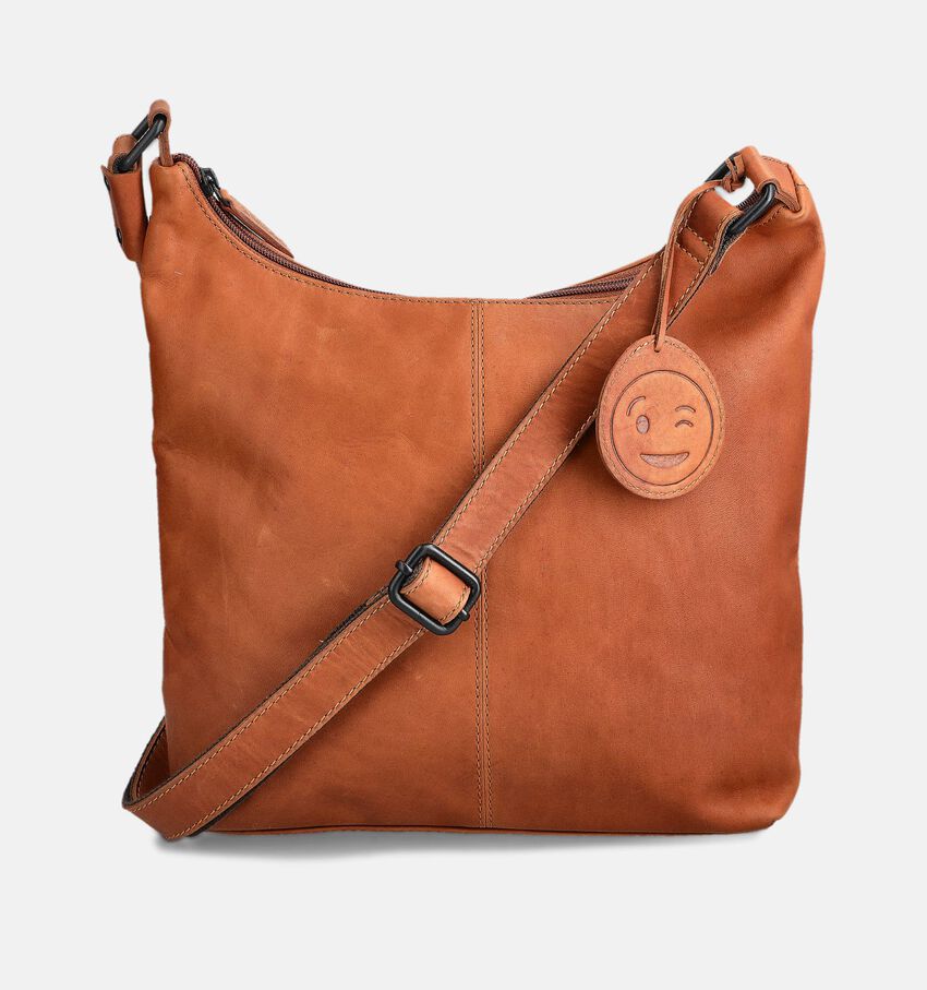 Saccoo Fundo Cognac Crossbody Tas