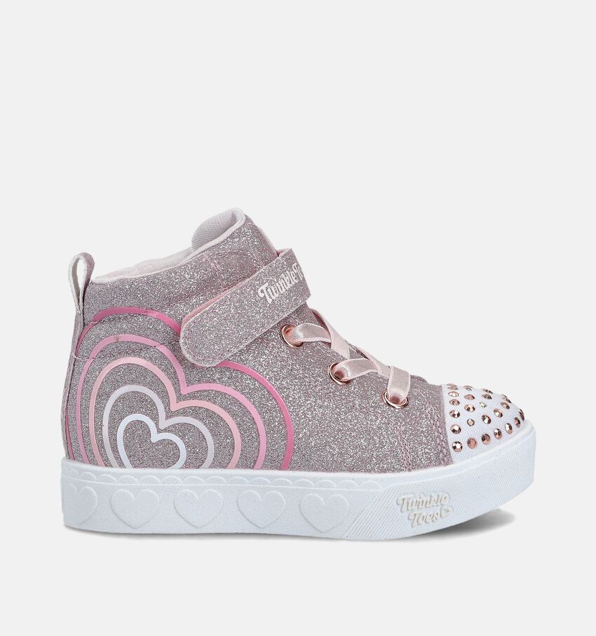 Skechers Heart Steps Glow Roze Hoge Sneakers