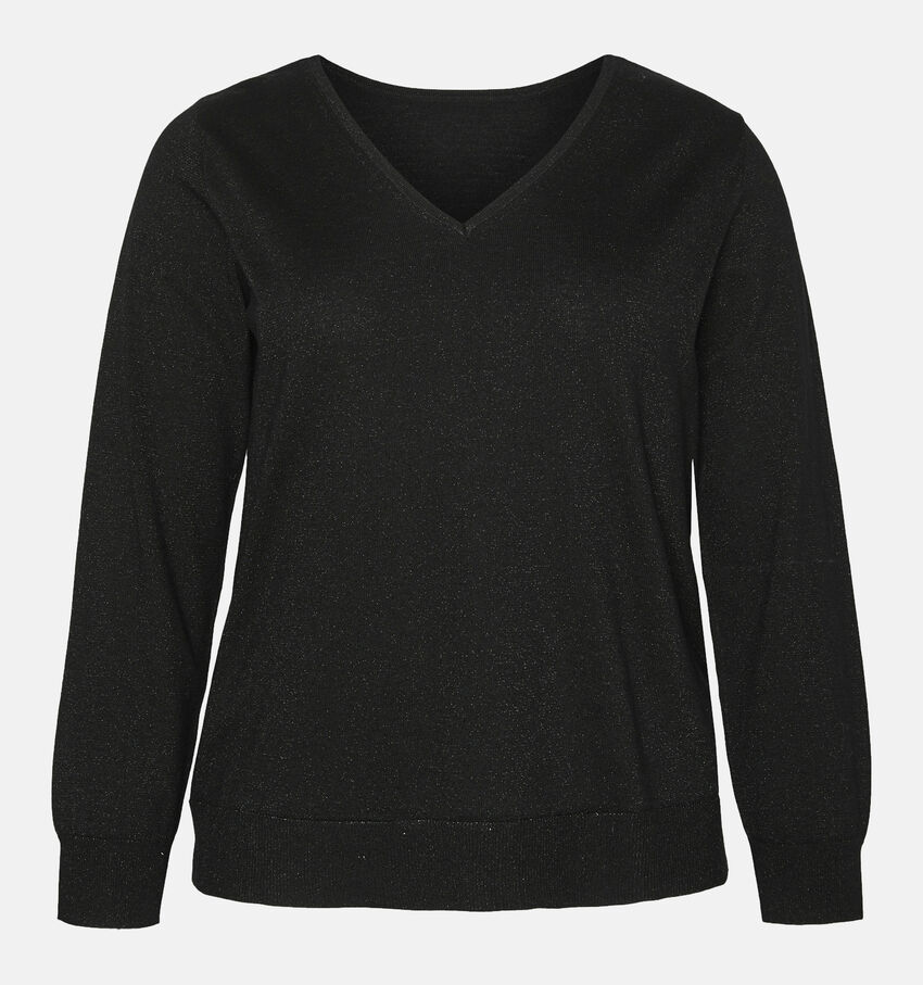 Vero Moda Curve Happy Glitter Zwarte Trui