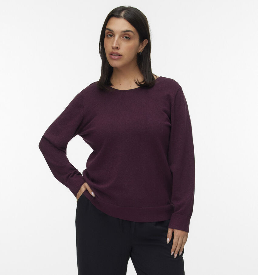 Vero Moda Curve Happy Glitter Bordeaux Trui