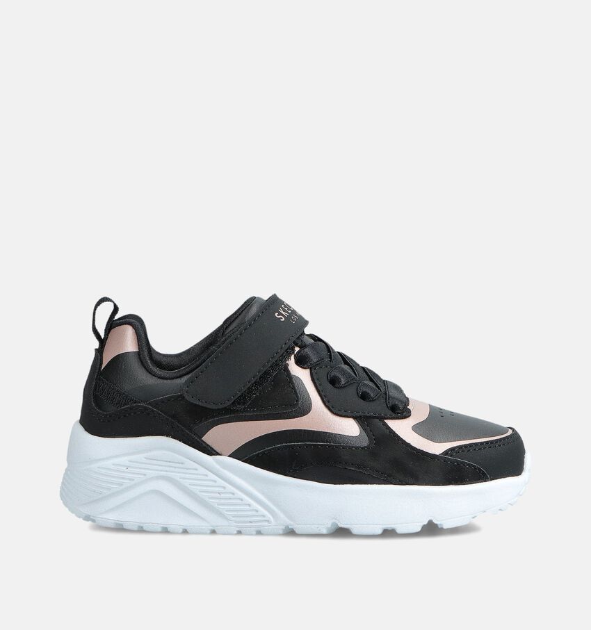 Skechers Uno Lite Metallic Burst Zwarte sneakers
