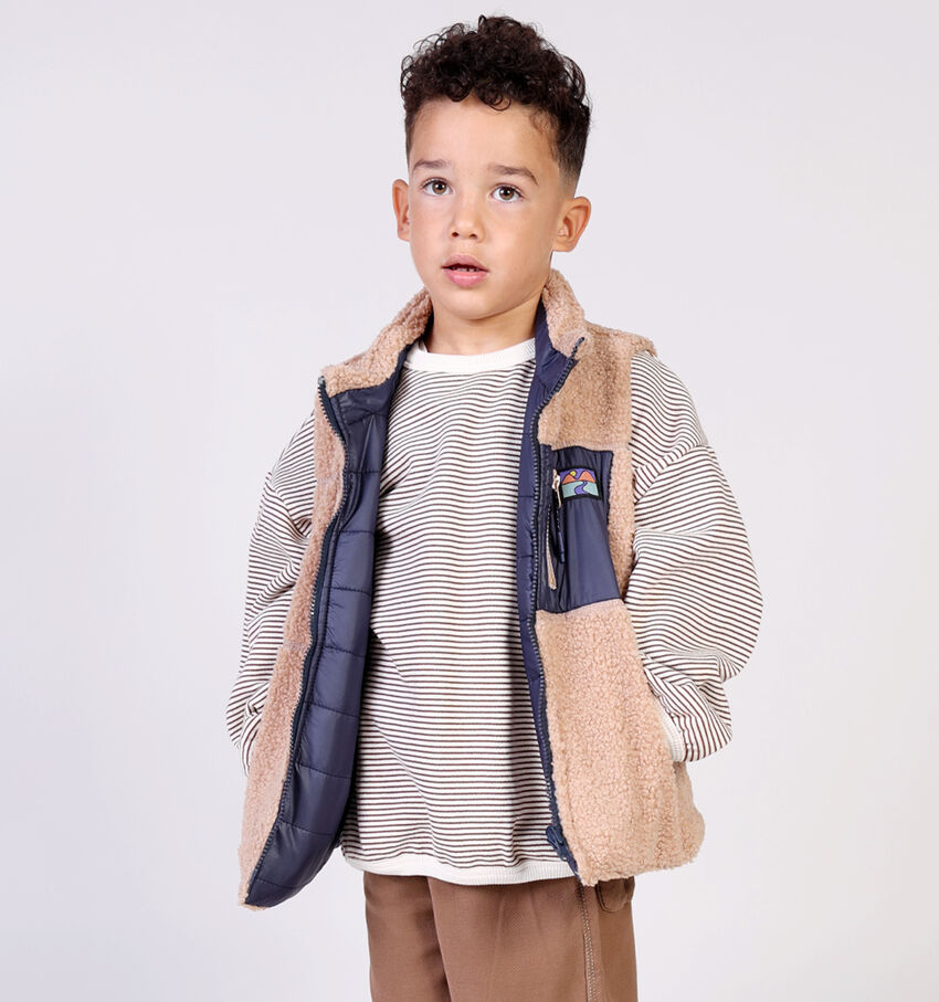 Little David Beige/Blauwe Bodywarmer