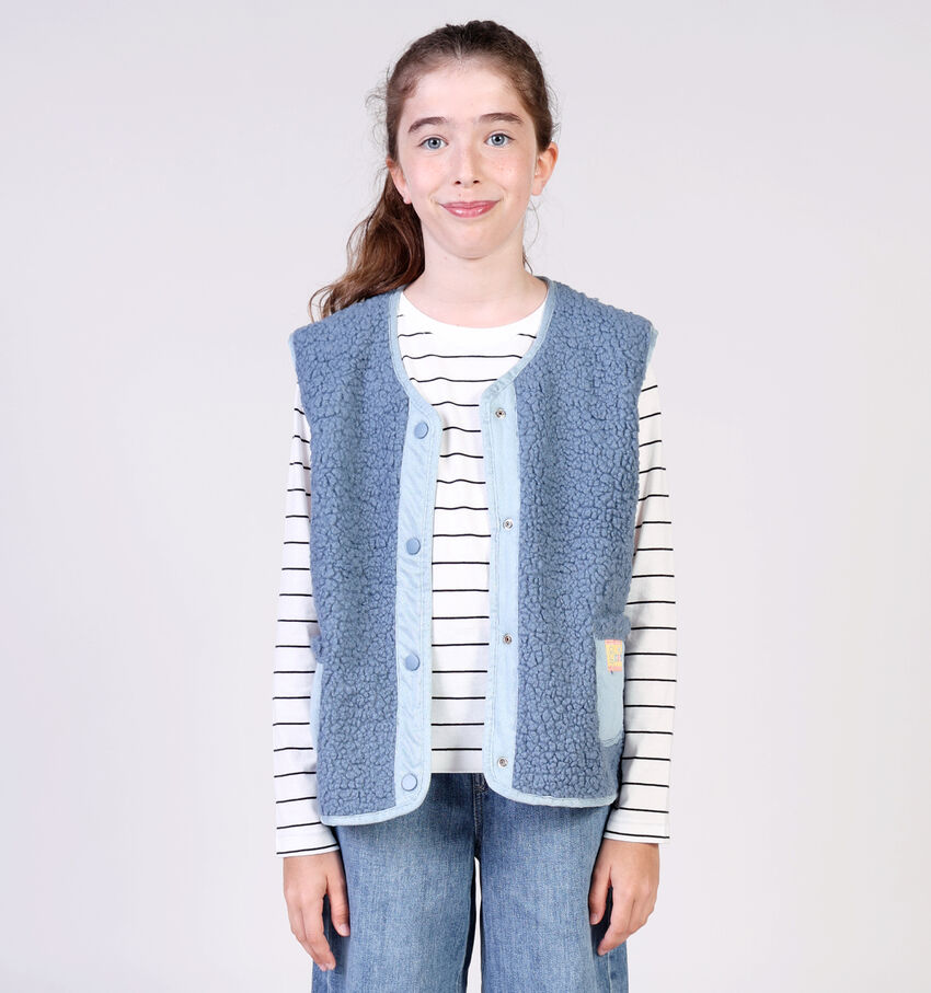 Little David Teddy Blauwe Bodywarmer