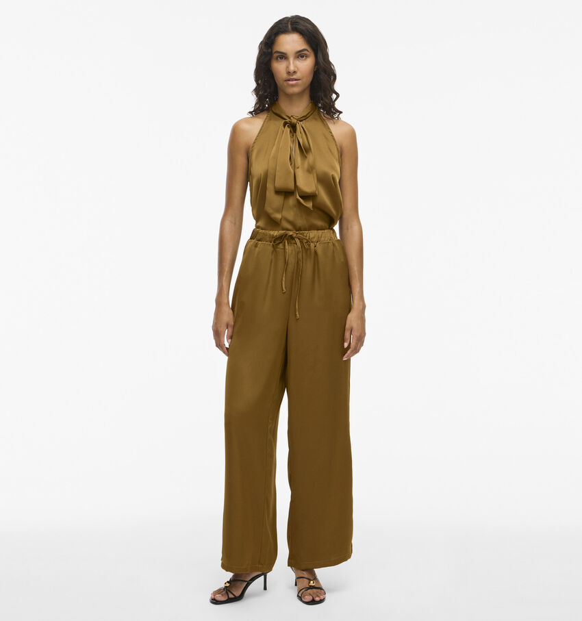 Vila Fadia Pantalon classique en Marron