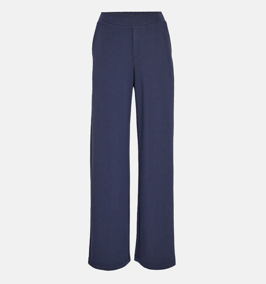 Minus Bessia Mid Waist Donkerblauwe Broek