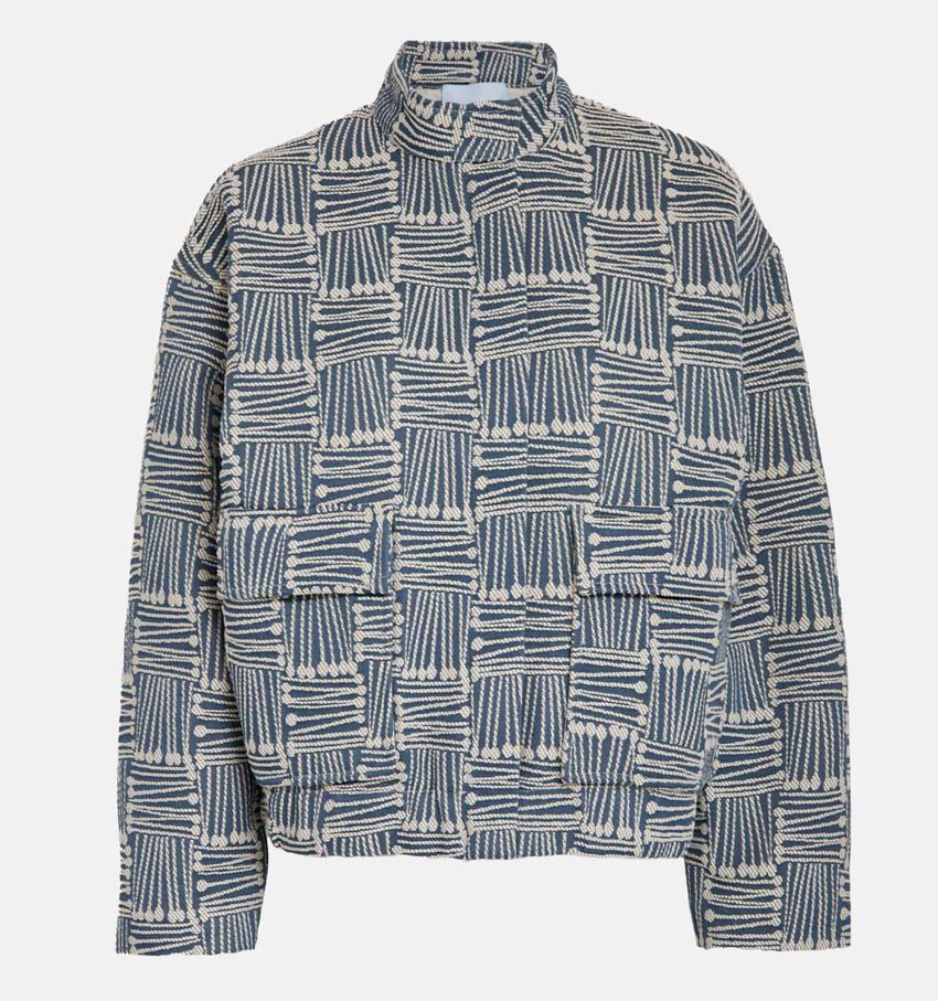 Minus Maise Blauwe/Beige Jeansjas