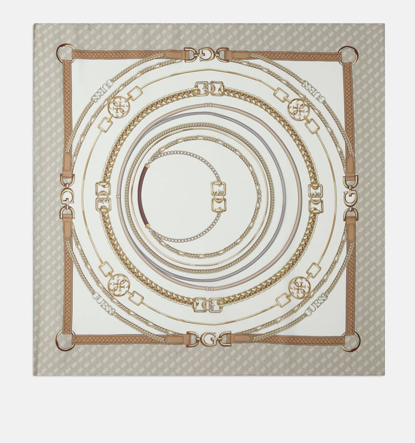 Guess Taupe Sjaal Chain Print