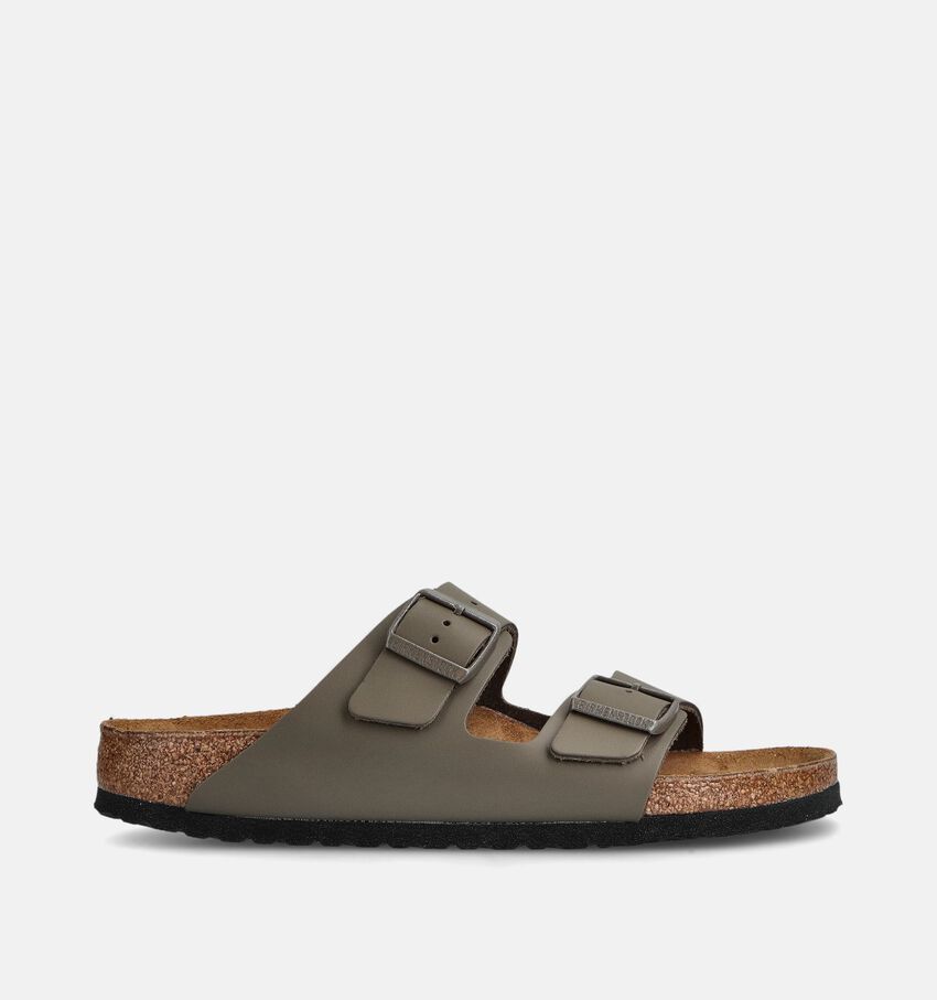 Birkenstock Arizona Nu-pieds en Vert kaki