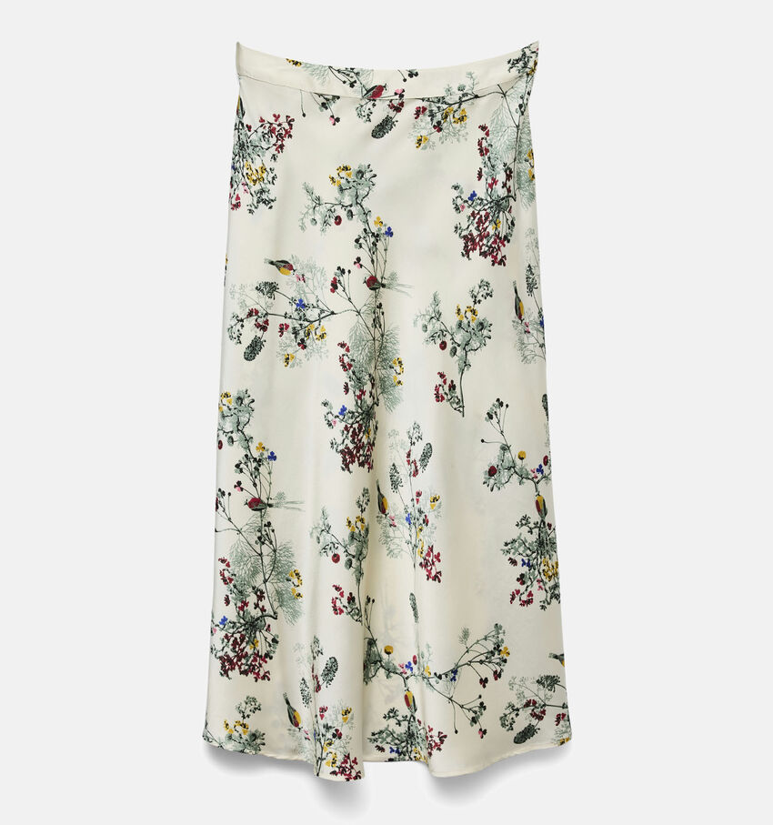Vero Moda Jupes longues en Écru/Fleurs