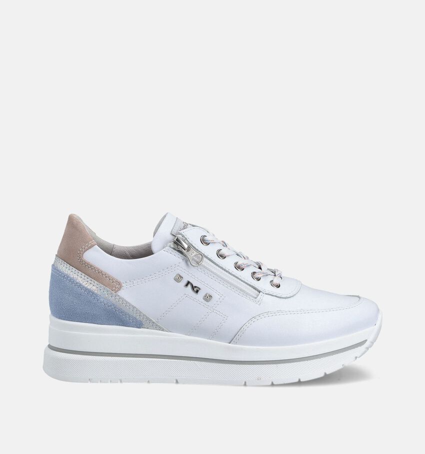 NeroGiardini Witte Sneakers met Rits