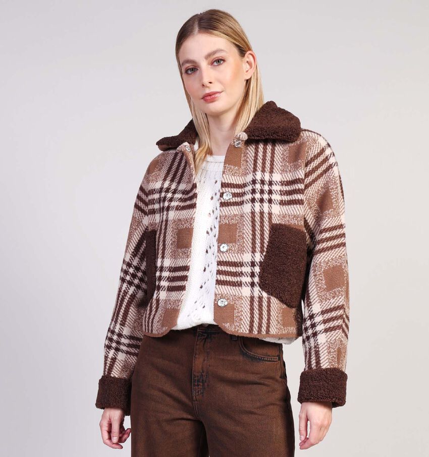 Adoré Chelsea Manteau court en Marron