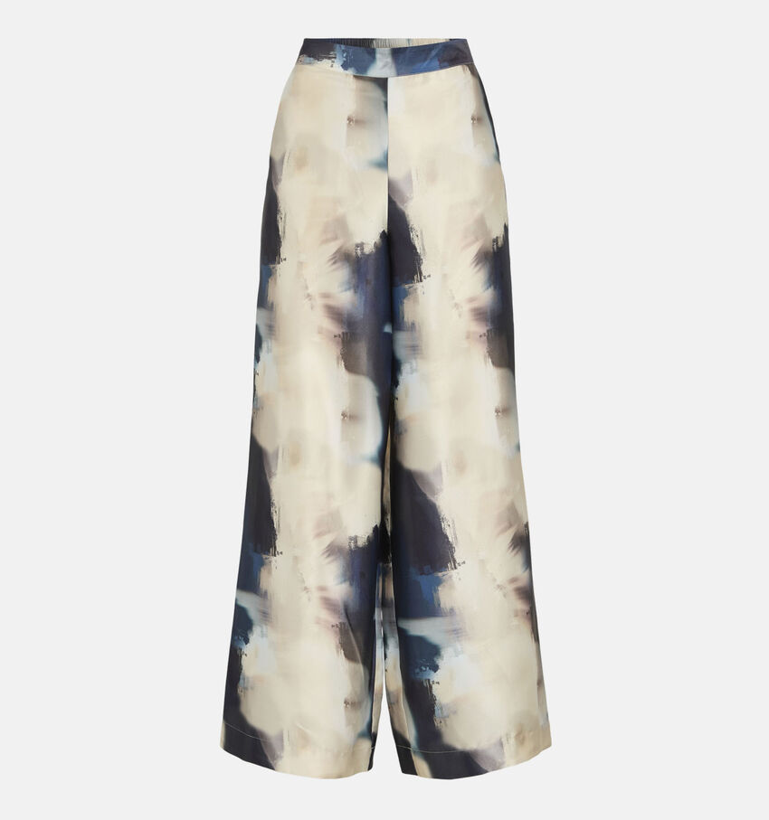 Vila Salta Blauwe/Beige Broek