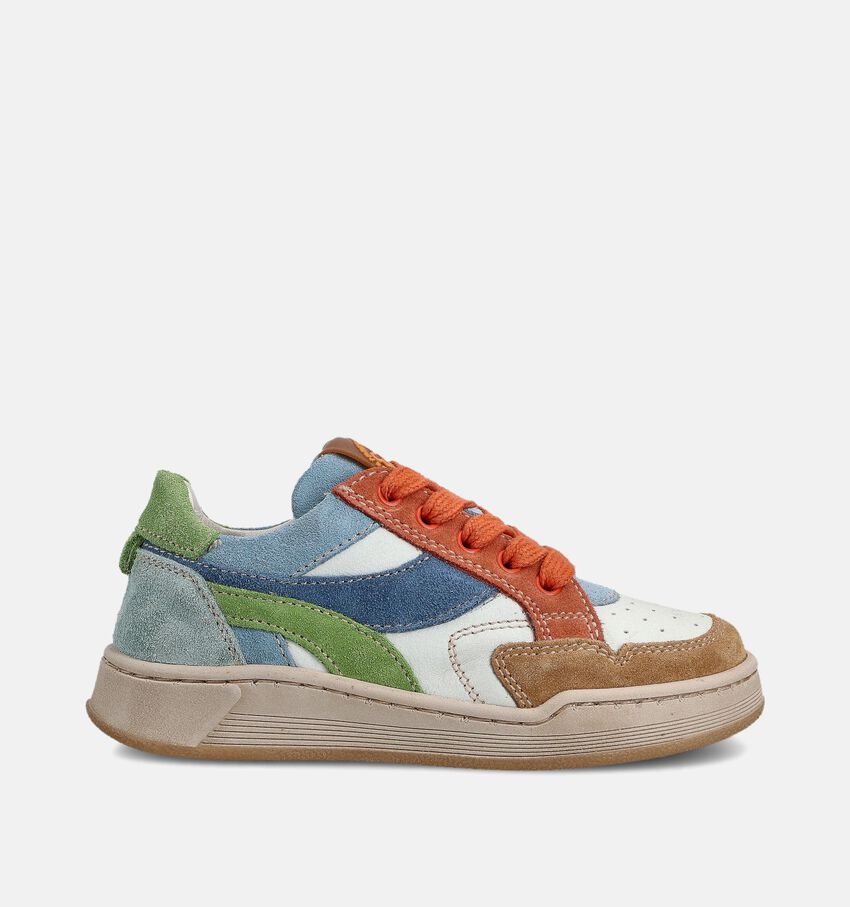 STONES and BONES Revin Blauwe/Groene Sneakers