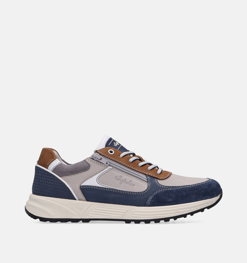 Australian Hawker Grijze/Blauwe Rits-Veterschoenen