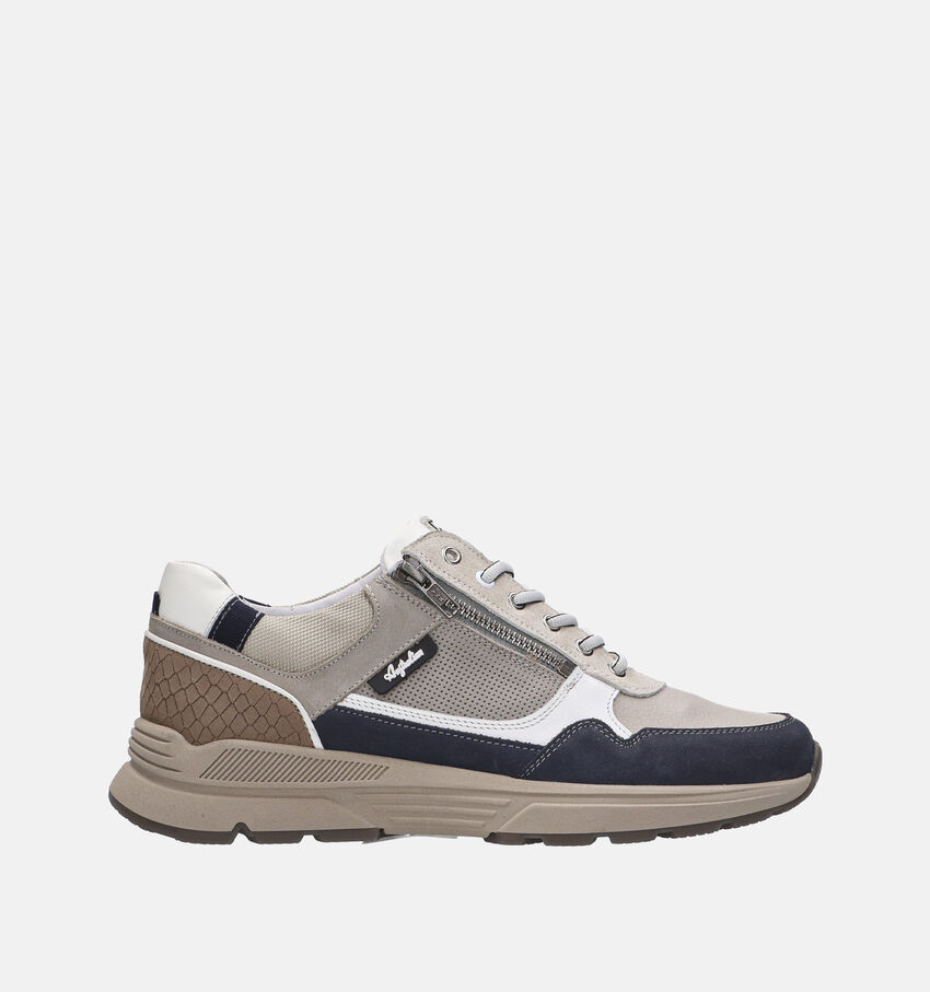 Australian Connery Beige/Blauwe Rits-Veterschoenen