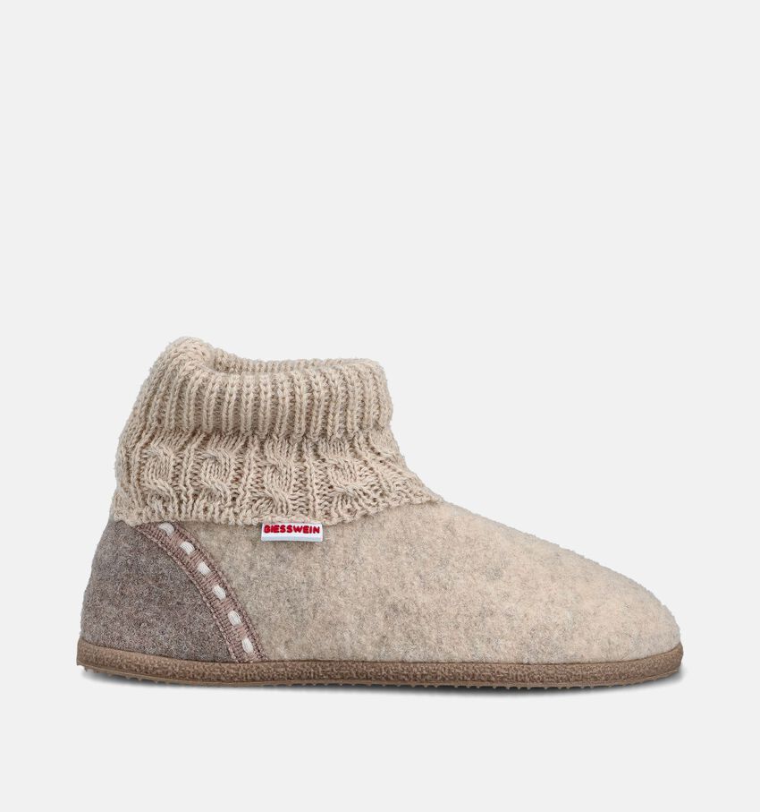 Giesswein Freiburg Beige Hoge Pantoffels