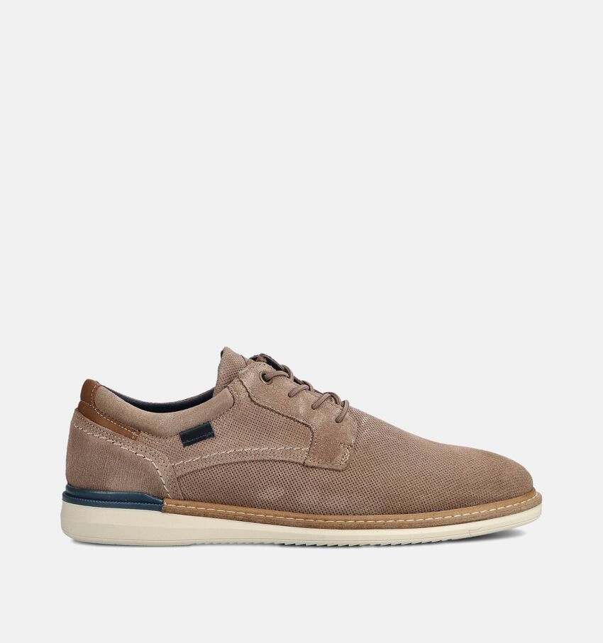 Bufflox Viena Taupe Suède Veterschoenen