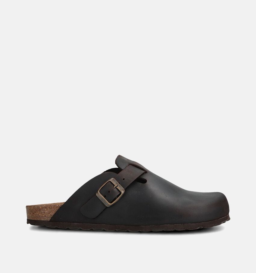 Big Leaf Donkerbruine Slippers