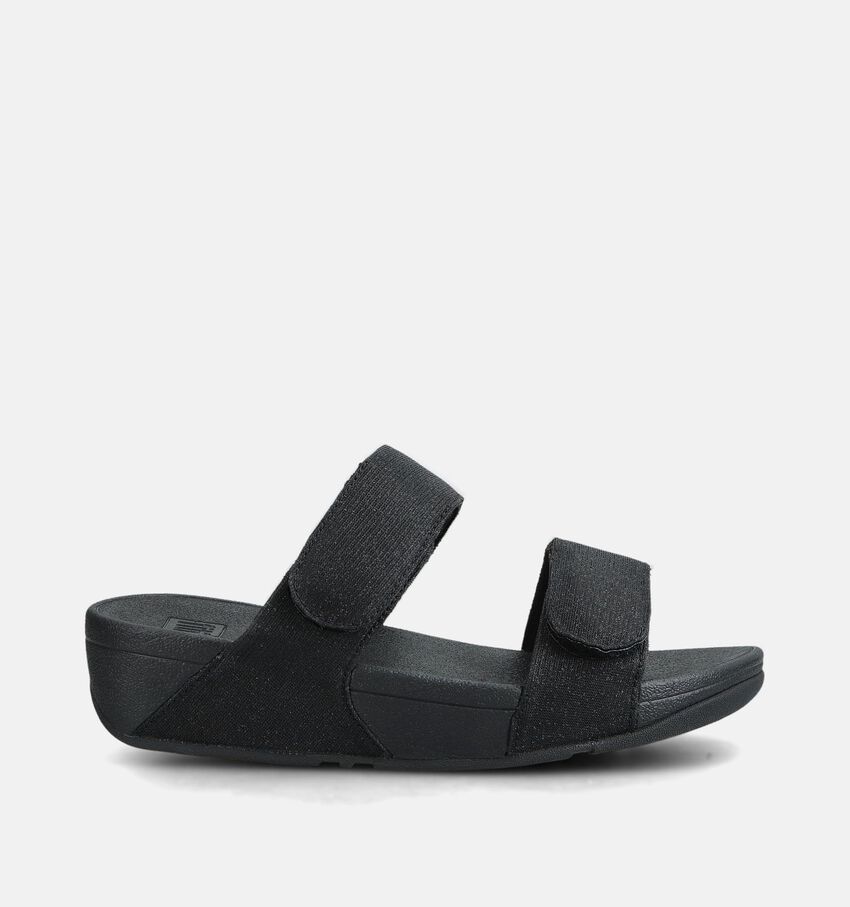 FitFlop Lulu Adjustable Shimmerlux Zwarte Slippers