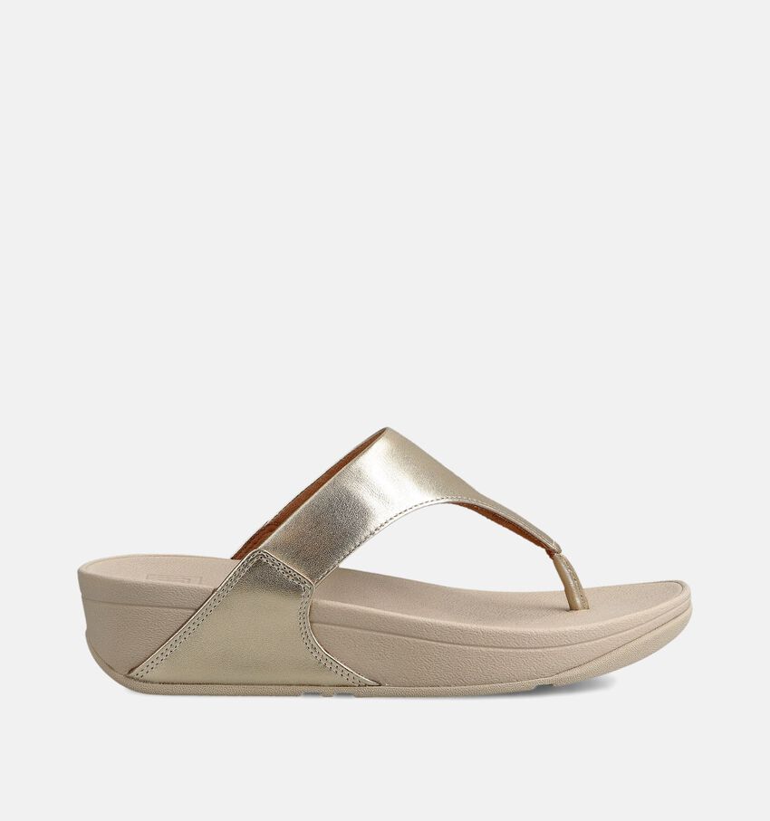 FitFlop Lulu Leather Gouden Slippers