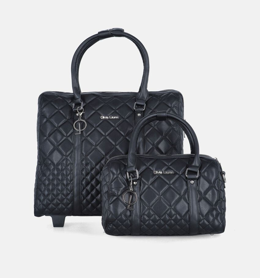 Olivia Lauren Black Night Zwarte Laptoptas met Handtas (Set)