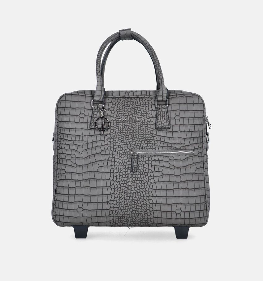 Olivia Lauren Maxine Grijze Laptoptas met Wieltjes
