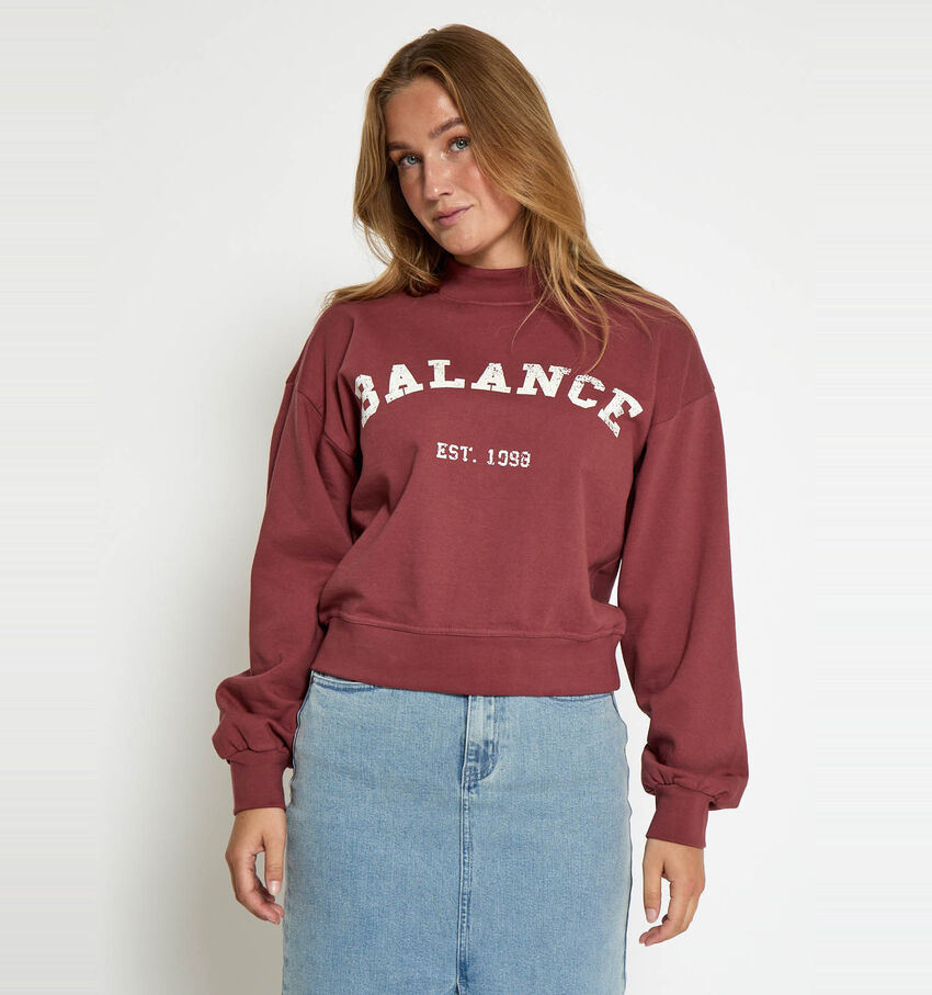 Minus Maya Balance Sweatshirt en Bordeaux