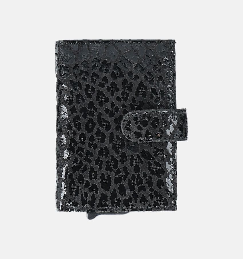 Charm London Zwarte Kaartenhouder Leopard