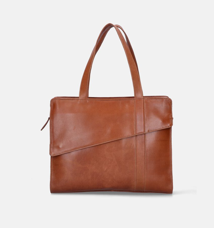 Label M Cognac Laptoptas