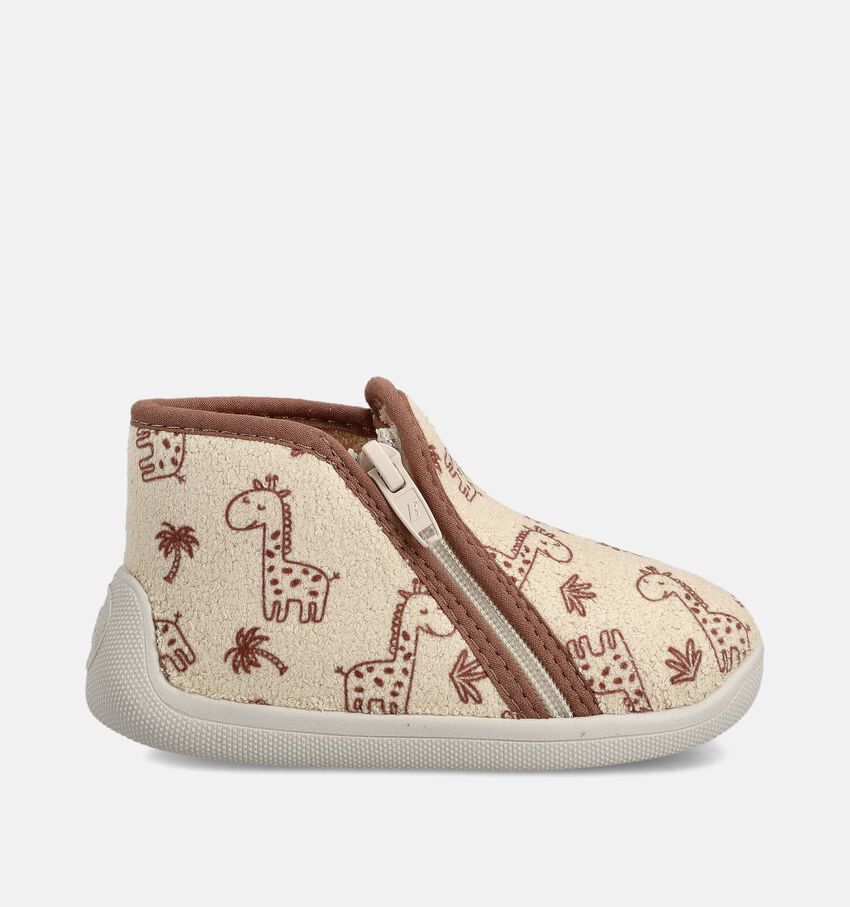 Milo & Mila Giraffe Beige/Bruine Pantoffels