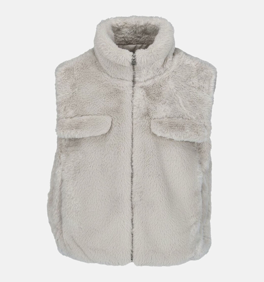Mexx Faux Fur Lichtbeige Bodywarmer