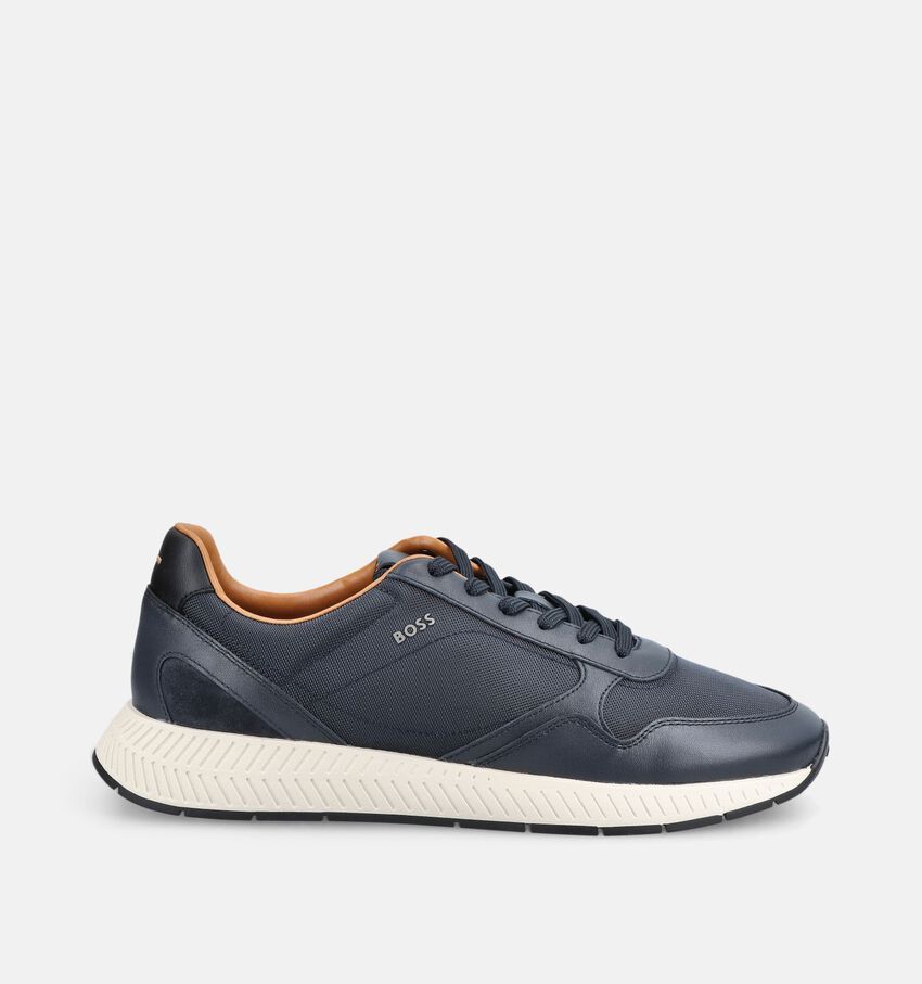 BOSS Titanium Runn Donkerblauwe Veterschoenen