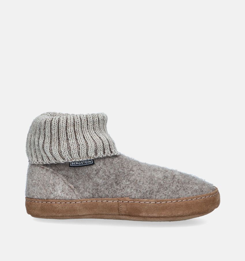 Bergstein Cozy Lux Donkerbeige Gesloten Pantoffels