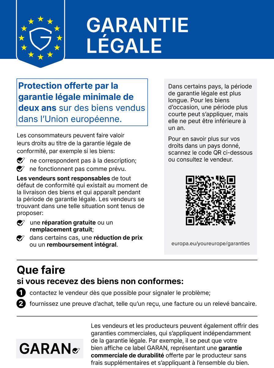 garantie l&eacute;gal