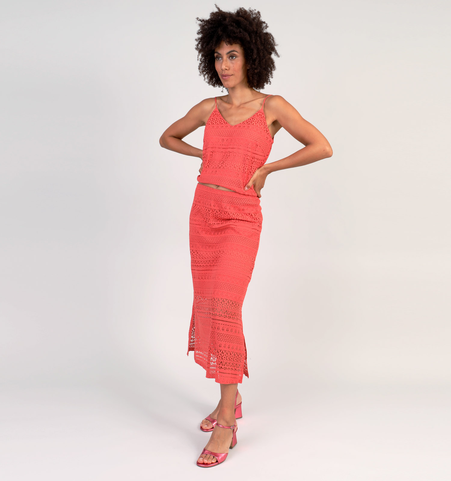 Vero Moda Honey Jupe longue en Orange Femmes Jupes en ligne sur TORFS.BE