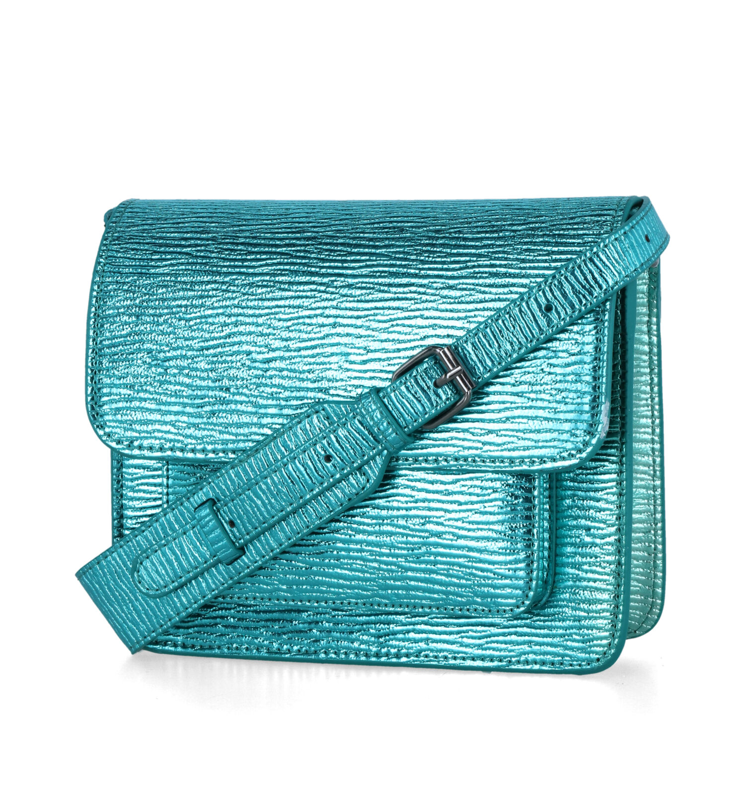 Ecologie Post impressionisme Extremisten Hvisk Cayman Pocket Vegan Turquoise Crossbody Tas | Dames Crossbody tassen