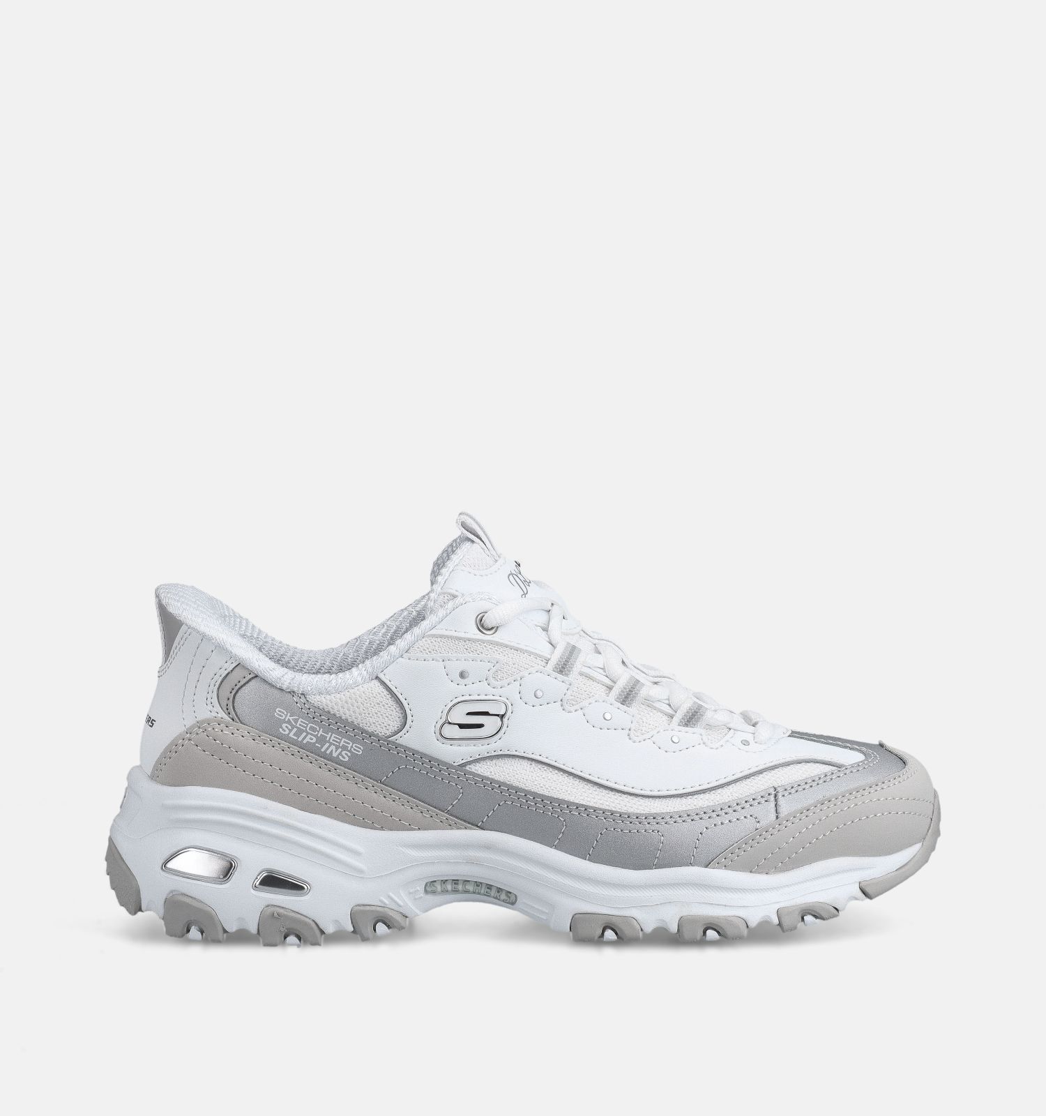 Skechers D'Lites Witte Slip-on Sneakers