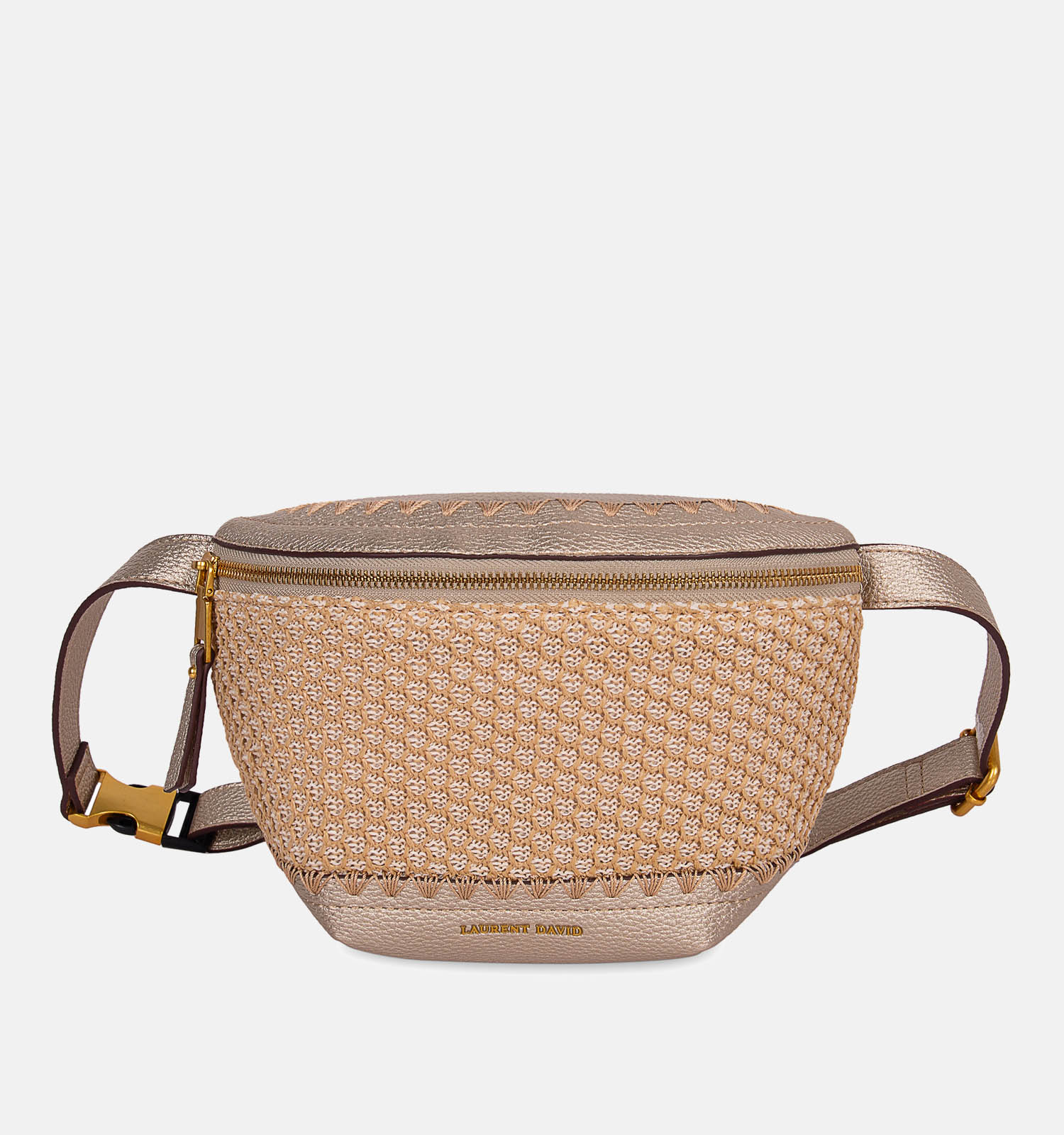 Laurent David Sac banane en Or/Beige